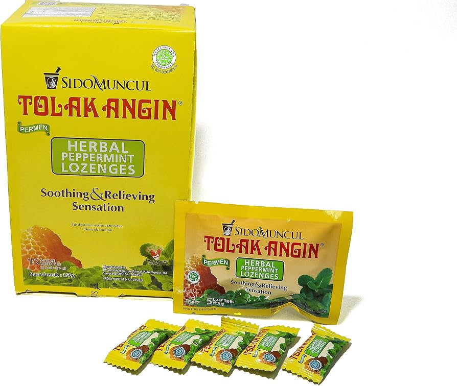 Sido Muncul Tolak Angin — Herbal Peppermint Supplement (12 sachets)